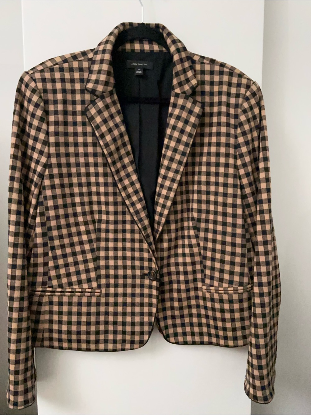 Heritage Prep Gingham Blazer Dark Academia Officecore Brown Check